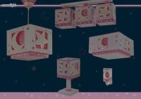 Dalber Vierkante plafondlampMoonlight roze - 63236S - thumbnail