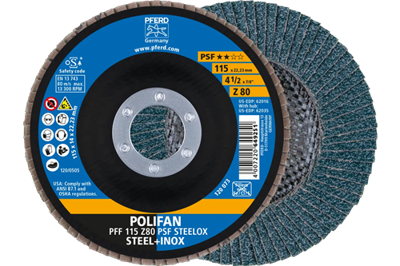 PFERD TOOLS 67668115 PFF 115 Z 80 PSF STEELOX Lamellenschijf Diameter 115 mm Boordiameter 22.23 mm RVS, Staal 10 stuk(s)
