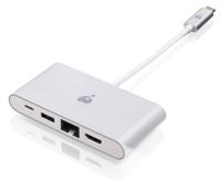 IOGEAR USB-C 4-in-1 4K meerpoorts adapter, GUH3C3PD - thumbnail