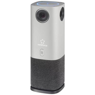 Renkforce RF-CC-800 360° videoconferentiesysteem Full HD 1920 x 1080 Pixel 360° vastleggen, 4x groothoekcamera, Voice tracking microfoon (tot 5 m bereik),