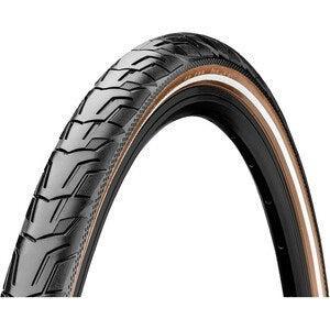CONTINENTAL buitenband ride city 42-622 (28x1.60) zwart-bruin reflex label