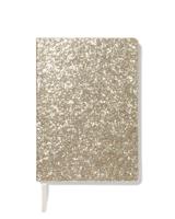 HEMA Notitieboek A5 gelinieerd glitter (goud) - thumbnail