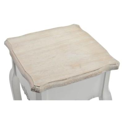 Bijzettafel DKD Home Decor Versalles Spar Hout Wit 35 x 35 x 80 cm
