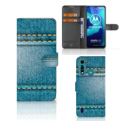 Motorola G8 Power Lite | Wallet Case | met Pasjes | Jeans Motorola G8 Power Lite | Wallet Case | met Pasjes | Jeans