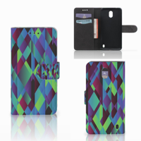 Nokia 2 | Book Case | Abstract Green Blue - thumbnail