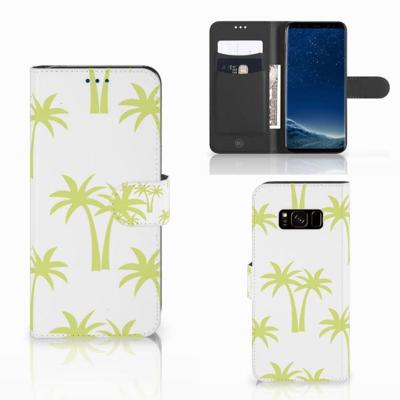 Samsung Galaxy S8 Hoesje Palmtrees | Portemonnee hoesje Samsung Galaxy S8 Hoesje Palmtrees | Portemonnee hoesje