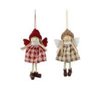 Kersthanger engel polyester 13x7x3cm - thumbnail