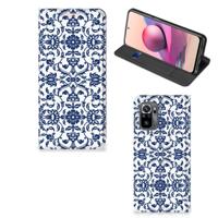 Xiaomi Redmi Note 10 4G | 10S | Poco M5s Smart Cover Flower Blue - thumbnail