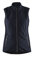 Blåkläder Dames softshell bodywarmer 38512516 | Donker marineblauw/Zwart | Maat M - 7330509647615 - thumbnail