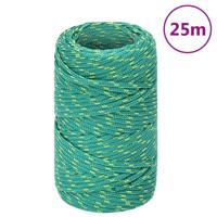 VidaXL Boottouw 2 mm 25 m polypropyleen groen - thumbnail