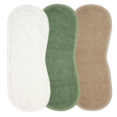 Meyco basic badstof spuugdoek schoudermodel - set van 3 offwhite/forest green/taupe