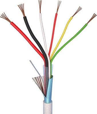ELAN 70I141 Alarmkabel LiYY 4 x 0.22 mm² + 2 x 0.5 mm² Wit 10 m