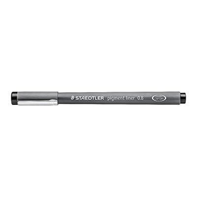 Staedtler pigment liner fineliner, ronde punt, schrijfbreedte 0,8 mm, zwart