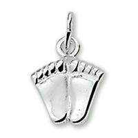 Zilveren Bedel Voetjes 13,5 x 11 mm - thumbnail