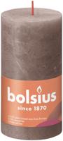 Bolsius kaars rustiek shine 13x7 cm taupe - thumbnail