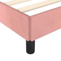 Bedframe met hoofdeinde zonder matras 90x190 cm fluweel roze - thumbnail