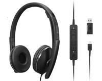 Lenovo Gen 2 On Ear headset Kabel Zwart Ruisonderdrukking (microfoon) - thumbnail