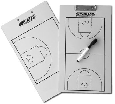 Sportec Baketbal Coachbord met Clip en Stift