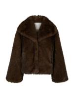 Neo Noir Stephanie Faux Fur Jacket | Brown - thumbnail
