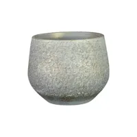 Bloempot Noor Metalic Grey Ø16cm - thumbnail