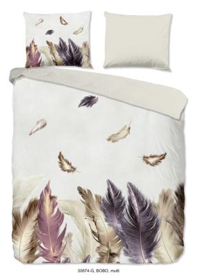 Good Morning Dekbedovertrek "veren" - Multi - (240x200/220 cm) - Katoen