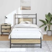 Bedframe zonder matras hout sonoma eikenkleurig 80x200 cm - thumbnail