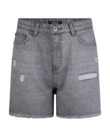 Rellix Meisjes jeans short - high waist - Used grijs denim - thumbnail