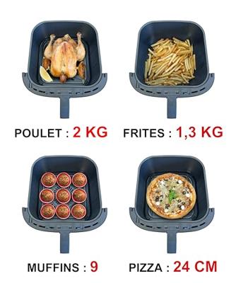 Dieetfriteuse - LITTLE BALANCE - Crousty light XL - 7 L - 1600 W - 10 programma's - Zwart