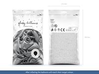 Zilveren Glossy Ballonnen 30cm (50st) - thumbnail