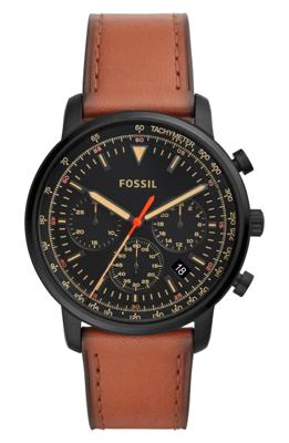 Fossil Heren Goodwin lederen chronograaf horloge FS5501 Fossil Heren Goodwin lederen chronograaf horloge FS5501