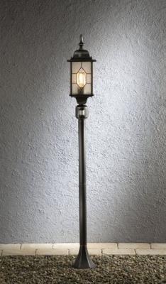 Konstsmide 7249-759 Milano Staande buitenlamp met bewegingsmelder E27 75 W Zwart