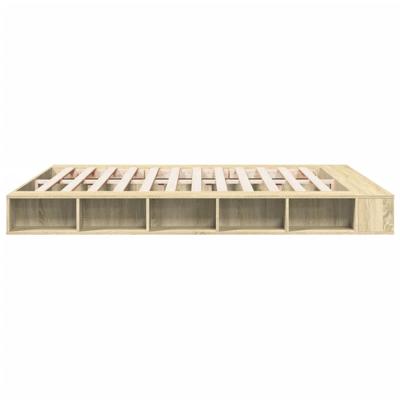 Bedframe bewerkt hout sonoma eikenkleurig 200x200 cm
