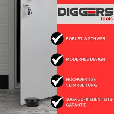 Diggers Zwarte Deurstopper | 10x4cm - DIG061 Diggers Zwarte Deurstopper | 10x4cm - DIG061