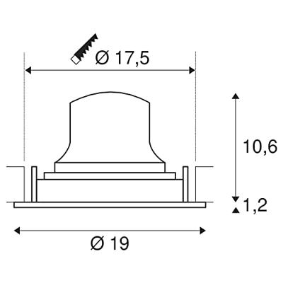 SLV 1003697 NUMINOS MOVE XL LED-inbouwlamp LED vast ingebouwd 37 W Zwart