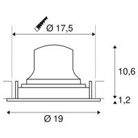 SLV 1003697 NUMINOS MOVE XL LED-inbouwlamp LED vast ingebouwd 37 W Zwart - thumbnail