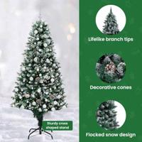 VidaXL Kunstkerstboom groen 180 cm pvc en staal en kunststof - thumbnail