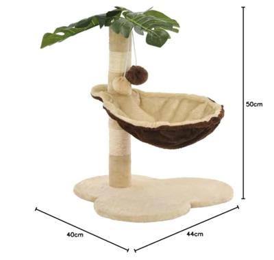 VidaXL Kattenkrabpaal met sisal krabpaal 50 cm beige en bruin
