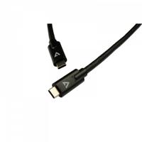 V7 V7UCC-2M-BLK-1E USB-C naar USB-C kabel 2 m Zwart - thumbnail