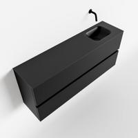 MONDIAZ ADA 120cm toiletmeubel urban. LEX wastafel urban rechts zonder kraangat - thumbnail