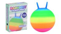 Outdoor Fun regenboog skippybal 45 cm - thumbnail