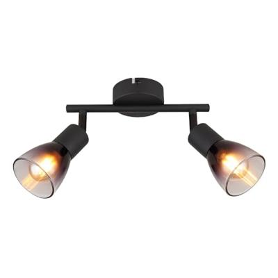 Globo Zwarte plafondlampSatella 2-lichts - 54312-2