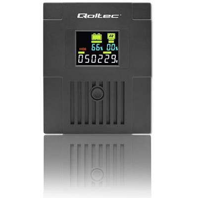 Qoltec 53770 UPS Line-interactive 1,5 kVA 900 W 2 AC-uitgang(en)