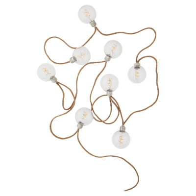 Madam Stoltz Lichtsnoer jute 6,5 m