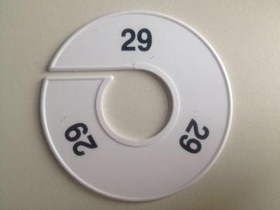 Maatring 11cm wit/zwart 29