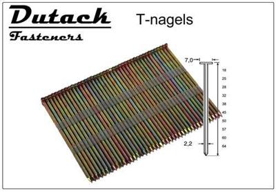 Dutack t-nagels | 45mm | 1000 stuks - 5220039