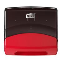 Reinigingsdoekdispenser tork w4 gevouwen rood - thumbnail