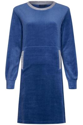 Velours dames nachthemd - Winter Blue - Winter nachtjapon met ronde hals - 40 - Blauw - 40 - 40 - 40 - 40 - 40 - 40 - 40 - 40 - 40 - 40 -