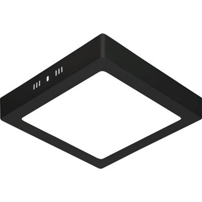 LED Downlight - 18W - Helder/Koud Wit 6400K - Mat Zwart - Opbouw - Vierkant - Aluminium - 225mm