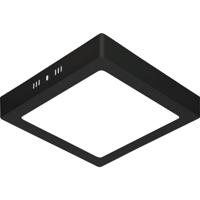LED Downlight - 18W - Helder/Koud Wit 6400K - Mat Zwart - Opbouw - Vierkant - Aluminium - 225mm - thumbnail