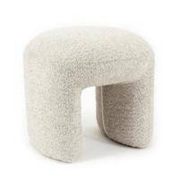 By-Boo Hocker 'Sahi' Bouclé, kleur Taupe - thumbnail